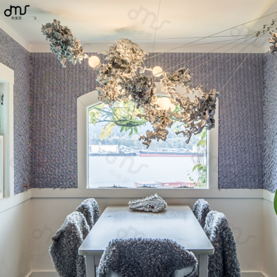  帝美斯新款鐵藝吊燈后現(xiàn)代時(shí)尚輕奢個(gè)性餐廳花型吊燈服裝店樣板房