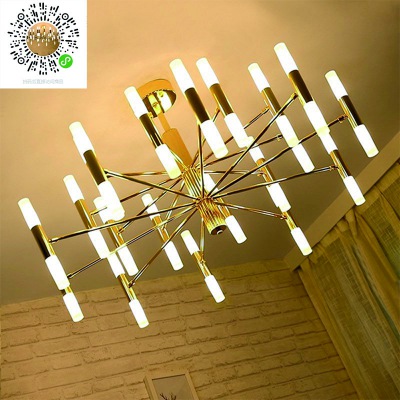 后現代簡約吊燈餐廳輕奢客廳燈 led金色大廳大氣燈臥室燈北歐燈具